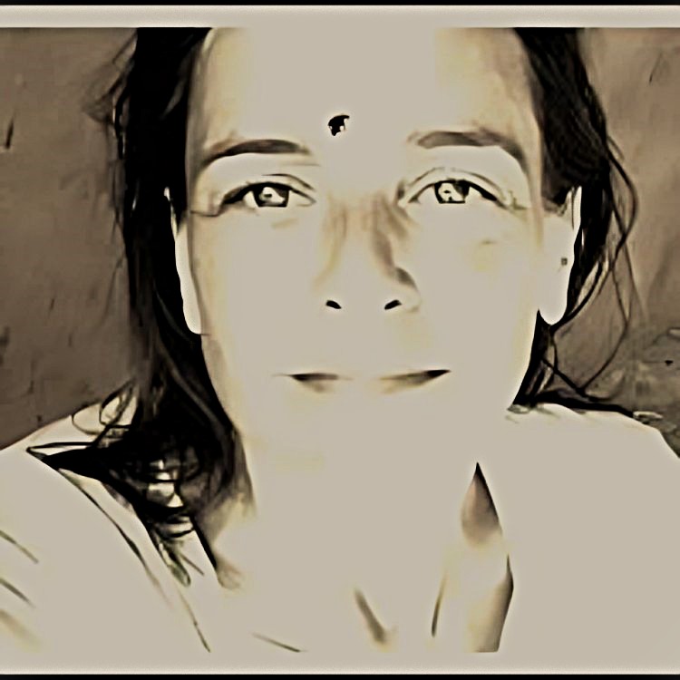 Eva Kaufmann, a student at the yoga ashram.